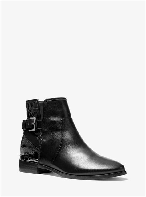 michael kors salem leather ankle boot|michael kors cowboy boots.